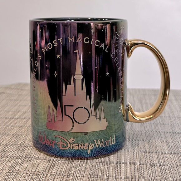 NEW!! Disney Parks Disneyworld 50th Anniversary Iridescent Coffee Mug - Picture 4 of 11